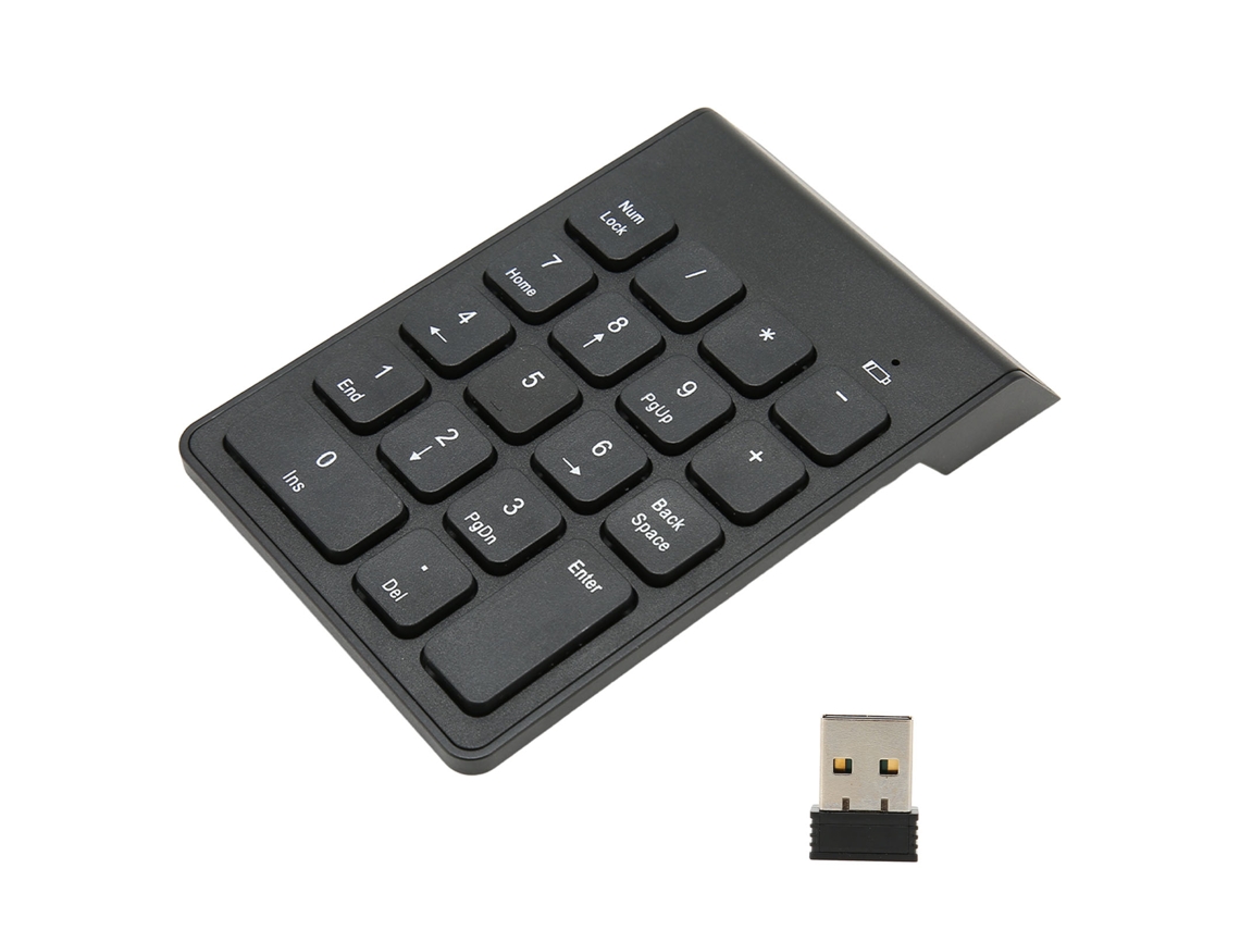 Aetheria teclado Numérico Sem Fio 2.4g 18 Teclas Chocolate Plug And Play para Contadores Bancários