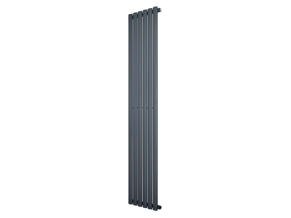 Radiador Oval De Coluna Simples 1800x360 Mm - Cinza Antracite| Aço Carbono, 1.5 Mm, 951w | Design Elegante | Alta