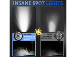 Luz Led De Trabalho 150w 6000k Ip68 Para Carros E Motos