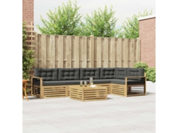 Vidaxl Conjunto De Sofás Para Exterior 6 Unid. Branco E Antracite