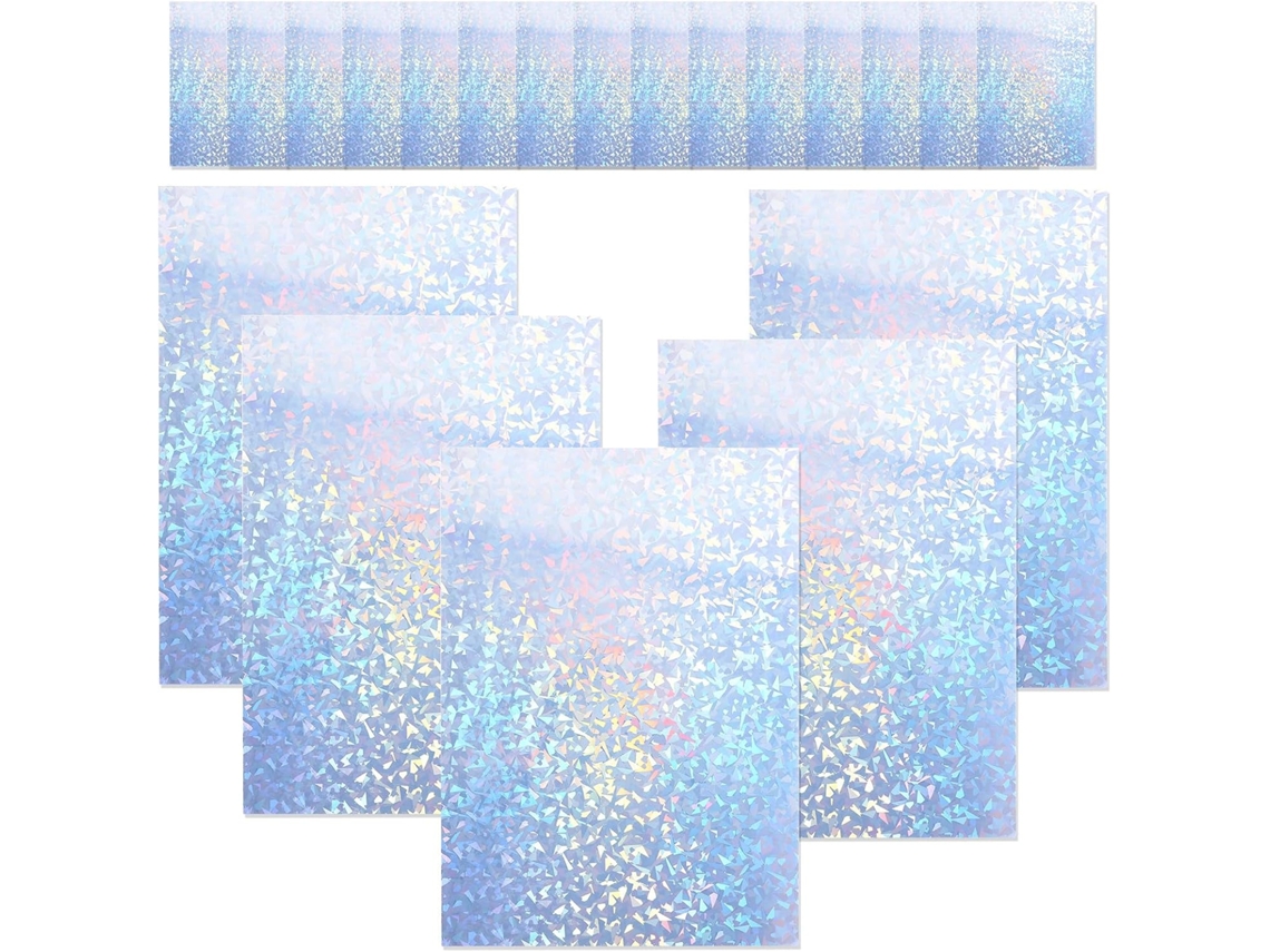 Ibasenice 20 Folhas De Papel Holográfico Imprimível A4 Para Etiquetas Adesivas, Superfície Brilhante, Multiuso, Adequado