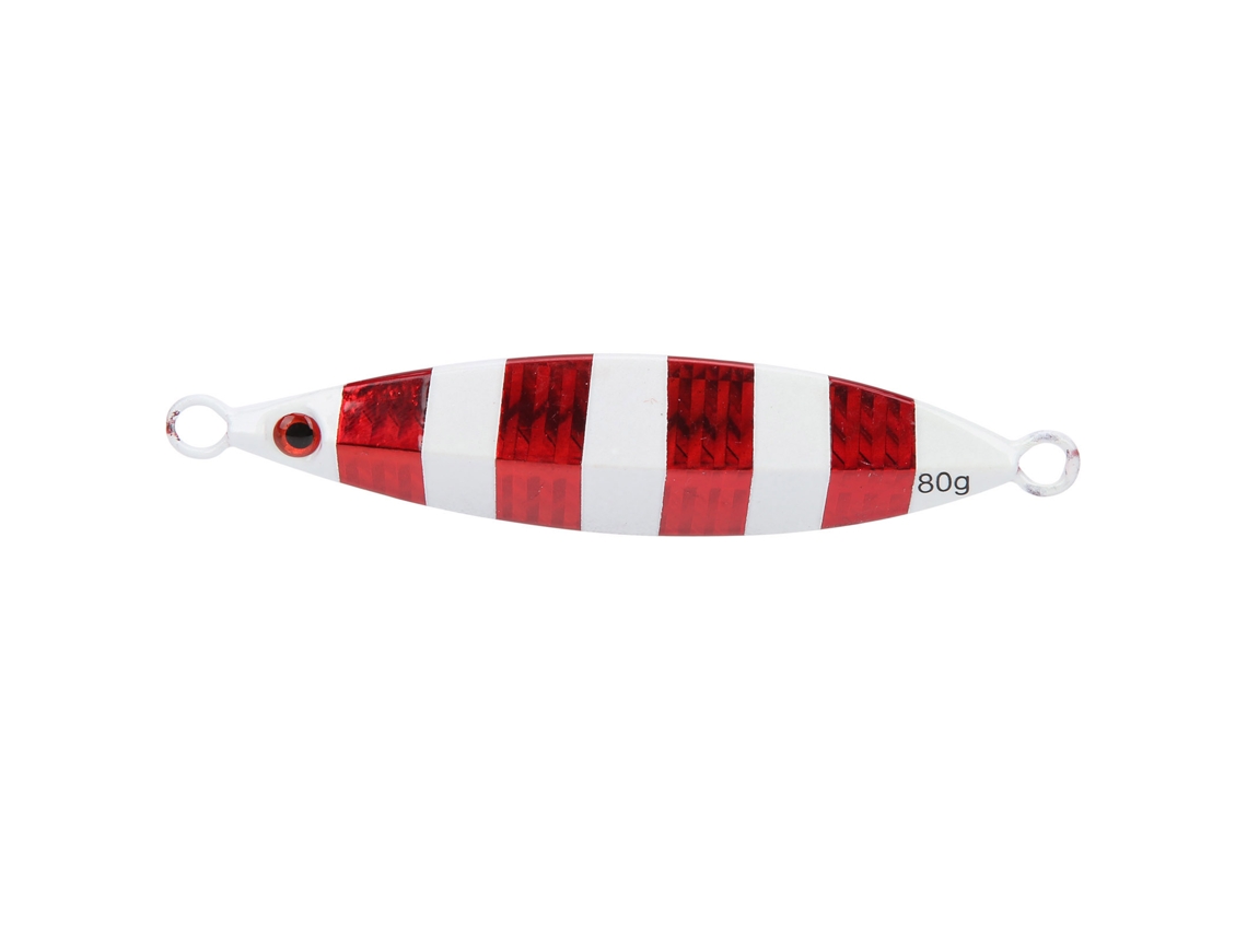 Isca Artificial Peixe Metal Lifelike com Listras Vermelhas