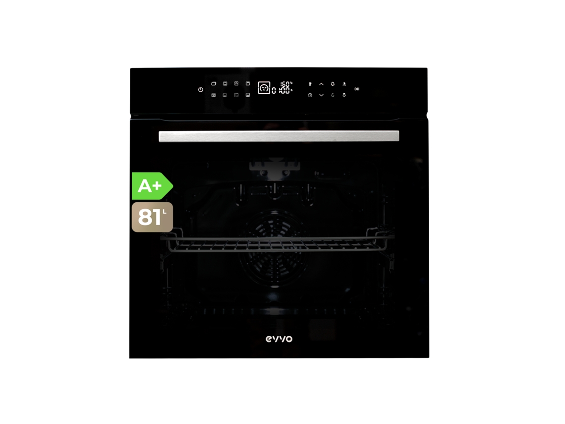 Evvo Forno Airfryer H26, 81l, Classe A+, 14 Programas, Função Airfryer, Display Tátil Digital, Temporizador, Guias Telescópicas, Preto.