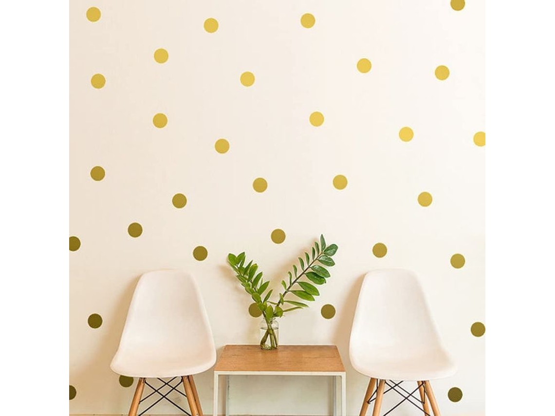 Adesivos Parede Pontos Dourados Quarto Sala Meninas Nova Line S/MARCA