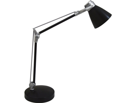 Candeeiro de Mesa Articulado Articulado 1Xe14 C.13 5Xl.36Xalt.Reg.Cm Preto FERRIMEX
