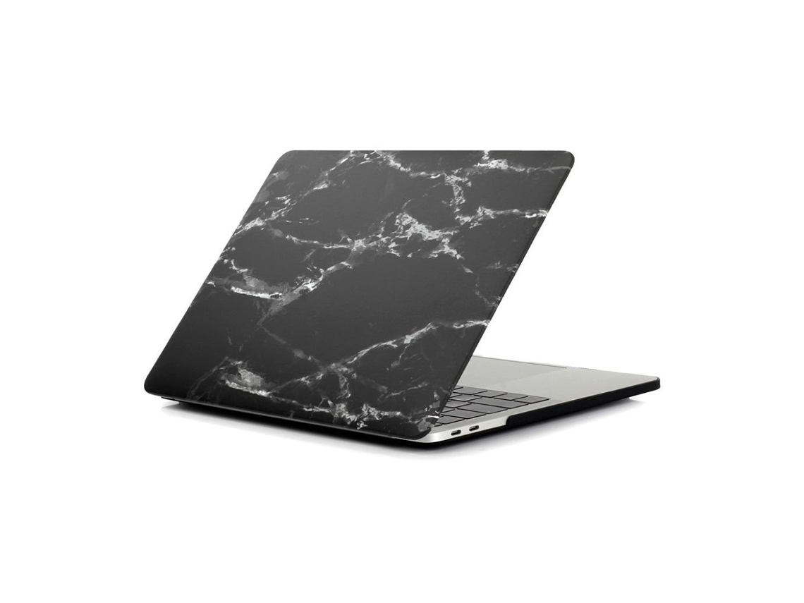 Macbook Pro 13 Polegadas 2016 A1706 A1708 Capa Protetora De Plástico Com Padrão Preto Mármore Brilvibera