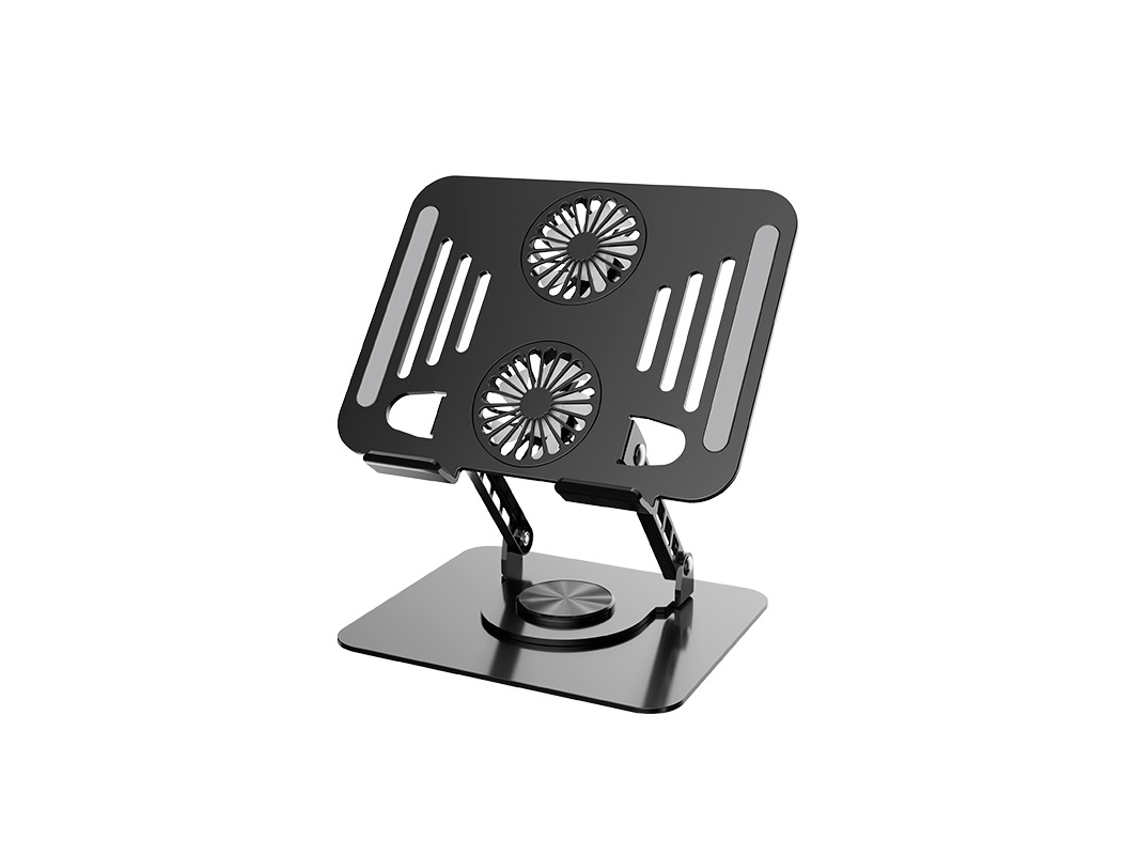 Suporte Giratório Para Laptop Com Ventoinha De Resfriamento (24,2 X 19,5 X 6,5 Cm)