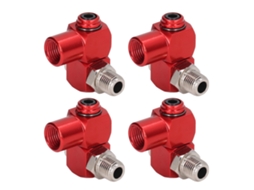 4pcs Conector De Mangueira De Ar 360 Graus 1/4in Npt Acessório Ferramenta Neumática