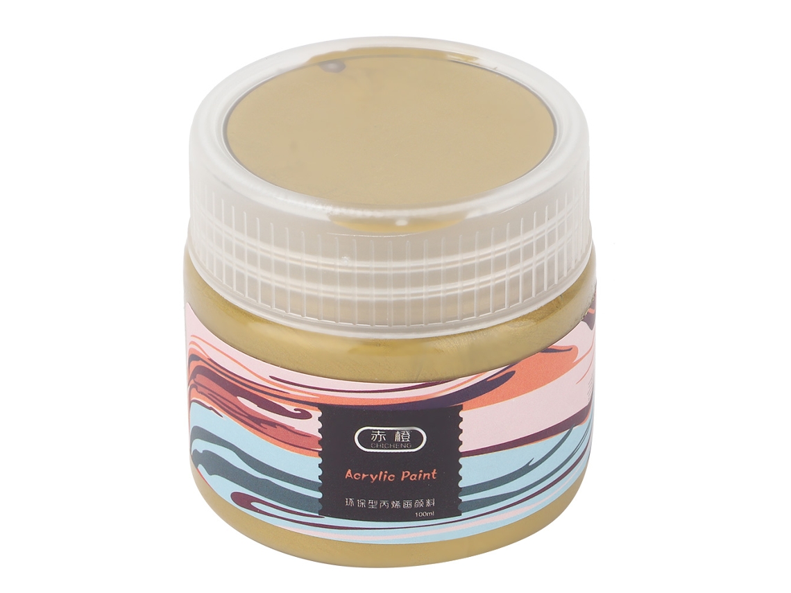 Tinta Acrílica para Pintura Artística, 100ml, Pigmento para Artesanato e Desenho (Bronze)
