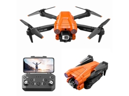 Mini drone I3 Pro com câmera dupla 4K (2 baterias - Duração da bateria: 15 min - laranja) YIZHOOD