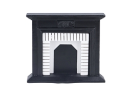 Primerox lareira Miniatura Casa de Bonecas Vintage 1:12 Móvel de Bétula Preto e Branco
