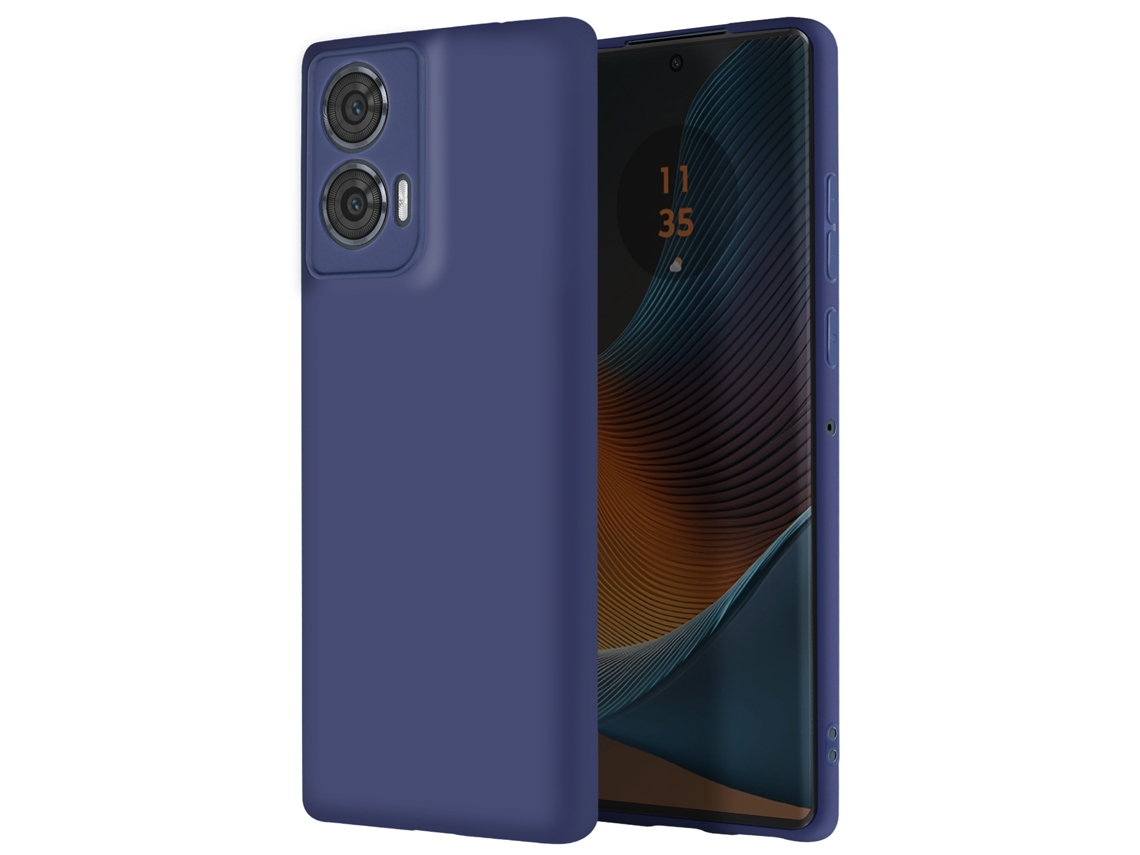Capa Acabamento para Motorola Motorola Edge 50 Fusion AVIZAR Silicone Azul