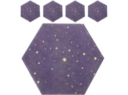 Conjunto de 5 Painéis Hexagonais Feltro Poliéster para Quadro Avisos Criativo Healeved, Ideais Decoração Inter