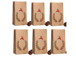 Pacote Com 12 Caixas De Presente De Natal Em Formato De Gorro De Papai Noel. Aquaforge