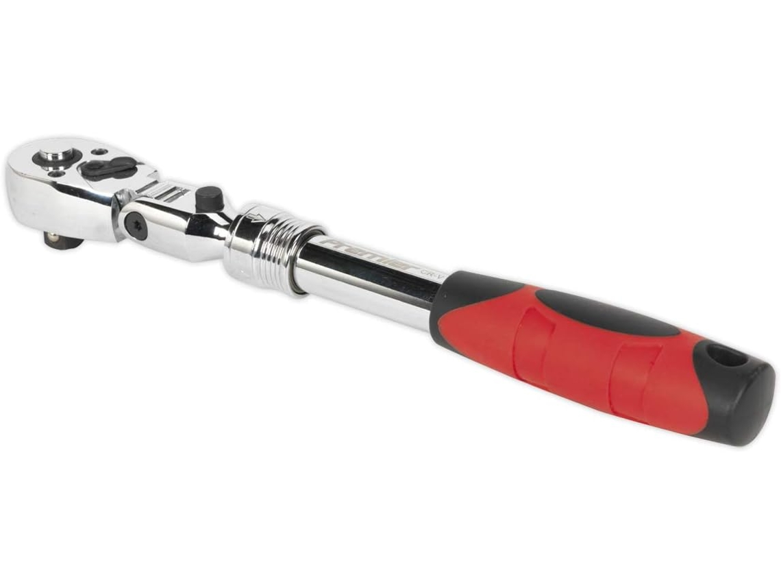 Chave De Catraca Com Cabeça Flexível De 3/8" Ak6681 (extensível)