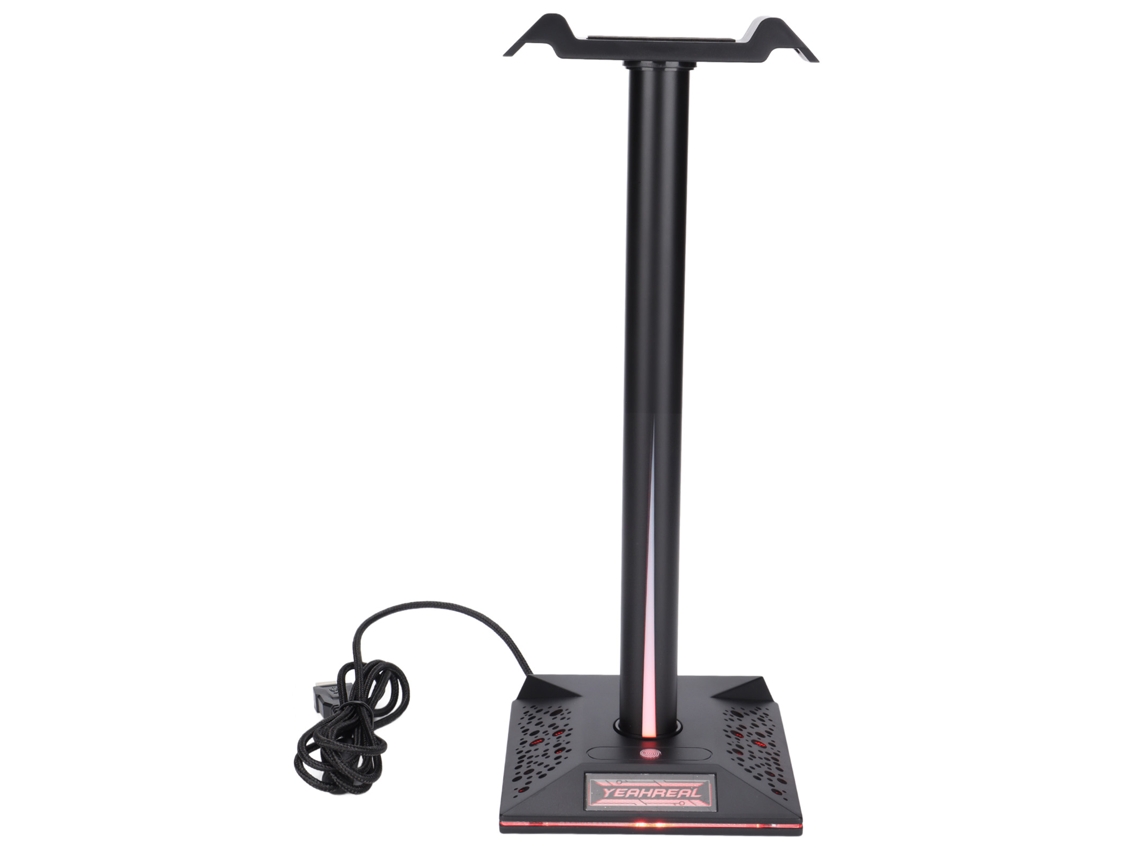 Aetheria suporte para Fones de Ouvido Gamer Rgb com 2 Portas Usb e Interface Aux 3.5mm para Mesa de Jogo