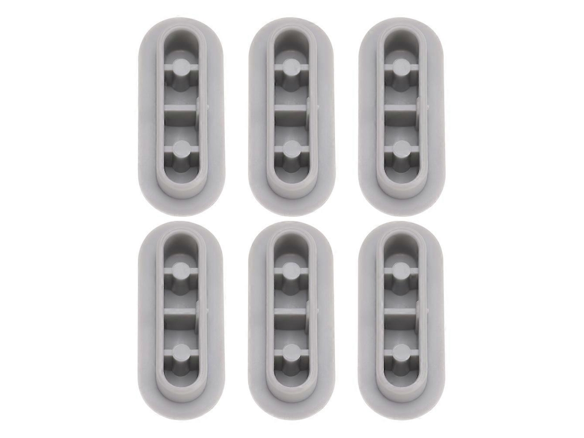 6 Parches de Amortiguación para Asiento de Inodoro Adhesivos Universal Buffers para Tapadera de Inodoro 4,5x2cm Gris