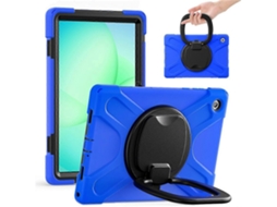Capa Para Tablet Samsung Galaxy Tab A11+ Em Tpu + Pc + Silicone Com Suporte Giratório E Alça.