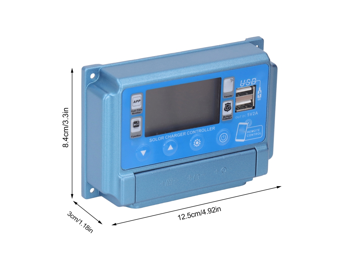 Controlador De Carga Solar Mppt 50a Com Bluetooth Usb