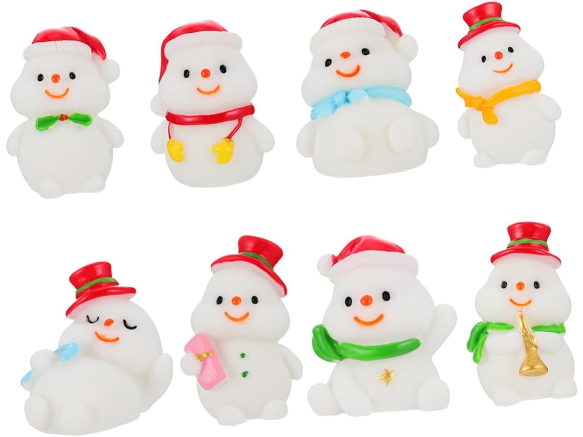 De 8 Miniaturas De Bonecos De Gengibre De Resina Para Decoração De Mesa E Festas De Natal. Ideal Para Ambientes Gokoco