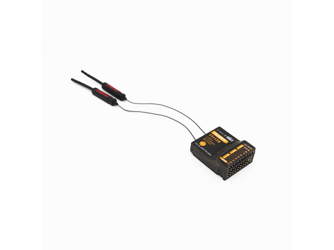 Receptor Rc Flysky Ftr12b 2.4ghz 12ch com Antena Dupla Bidirecional Afhds 3 e Saídas Pwm/ppm/i.bus/s.bus para Drones Rc MDUG