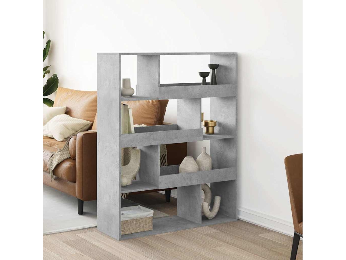 Vidaxl Divisória 100x33x125,5 Cm Derivados De Madeira Cinzento Cimento