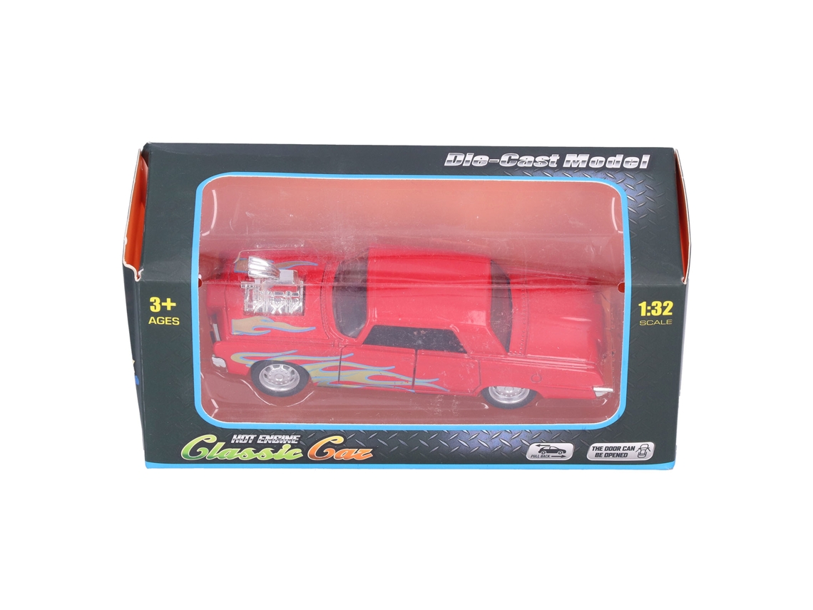 Brinquedo De Carro De Liga 1:32 Com Retrocesso Luz E Som Para Crianças Acima De 3 Anos Vermelho