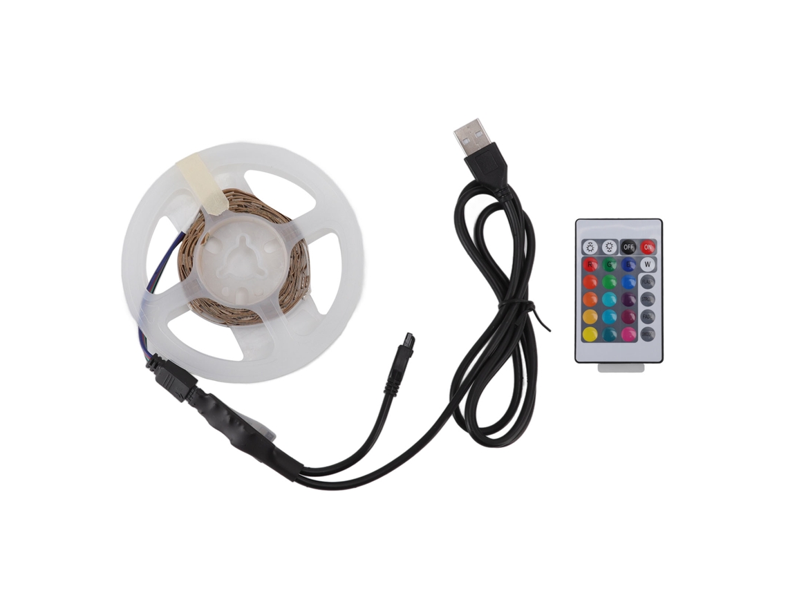 2026 tiras Led Rgb 5050 5v Usb com Controle por Aplicativo Bluetooth e Controle Remoto Ir de 24 Teclas 10m para Festa Bar Casamento