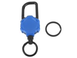 Chaveiro Magnético Retrátil Aço Inox Azul