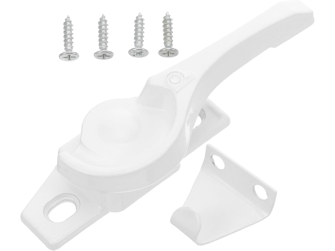Conjunto De 2 Fechos Brancos Em Abs E Metal Para Cortinas Romanas