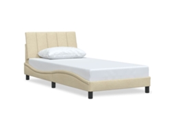 Bed Frame, Bed Frames Vidaxl Creme Tecido (100 X 200 Cm)