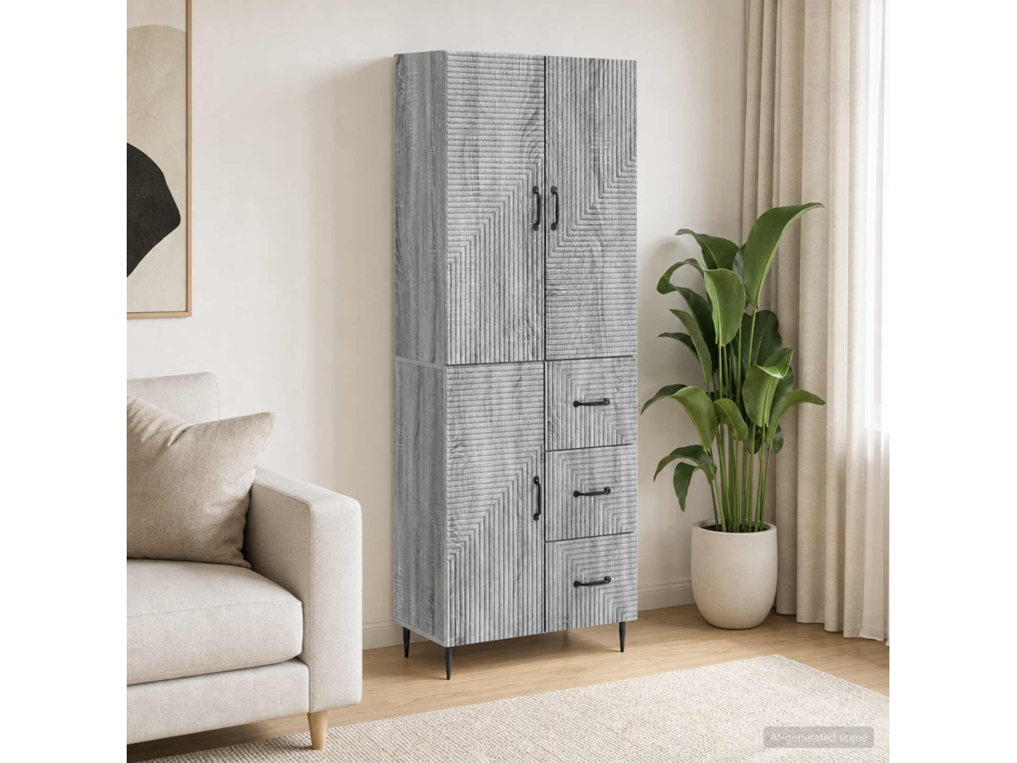 Vidaxl Conjunto De Gabinete 2 Unid. Sonoma Cinzento