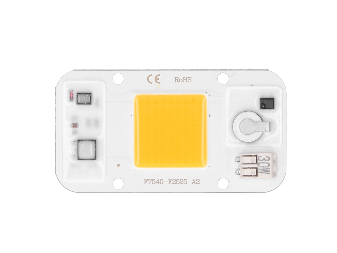 Panel LED COB de 30 W, 220 V, luz cálida, espectro completo, sin soldadura, para bricolaje | S/MARCA