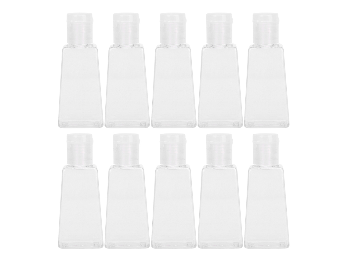 10 Unidades De Botella De Crema Con Bomba Reutilizable De Plástico Para Maquillaje Y Viajes 30ml