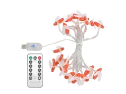 Luzes em Fio Abelha 20LEDs Luz Branca Quente USB IP65 para Decoração Jardim Balcão S/MARCA