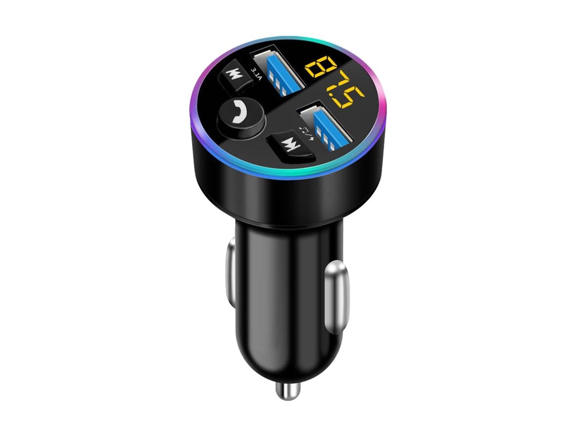 Transmissor Fm Bluetooth 5.0 Com Carregador Duplo Usb, Reprodutor Mp3 Compatível Com Celulares E Tablets.