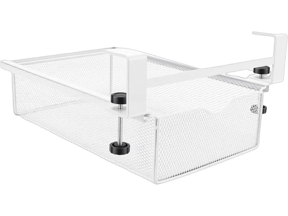 Organizador De Gaveta Deslizante Para Mesa, Sem Necessidade De Furar, Em Metal, Para Armazenamento Embaixo Da Mesa