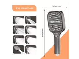 Kit de chuveiro ajustável com 8 configurações de fluxo e modos de chuva