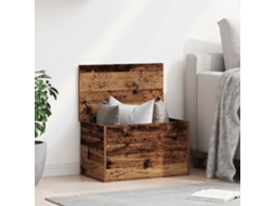 Vidaxl Caixa De Armazenamento Madeira Antiga 60 X 35 X 35 Cm