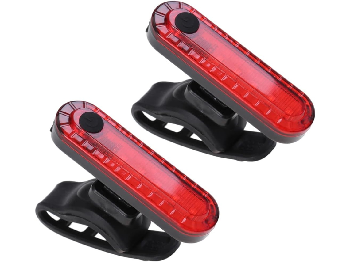2 Unidades De Lanterna Traseira Led Para Bicicleta Com Carregamento