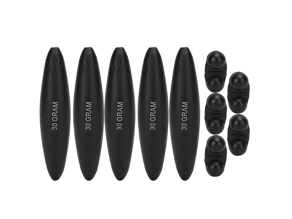 Flutuadores de Eva para Pesca com Sino 30g Preto 5 unidades S/MARCA