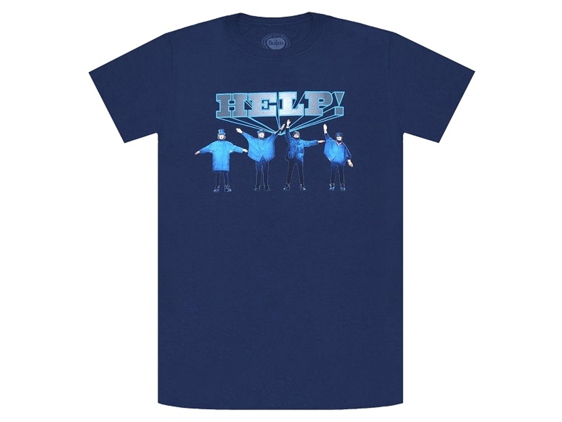 The Beatles Help Silver Logo T-shirt Classic Unisex Adults Size:s