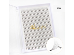 (20d) Extensões De Cílios Postiços De Fibra De Vison, Estilo Russo, Espessura Única, Pacote Pré-fabricado