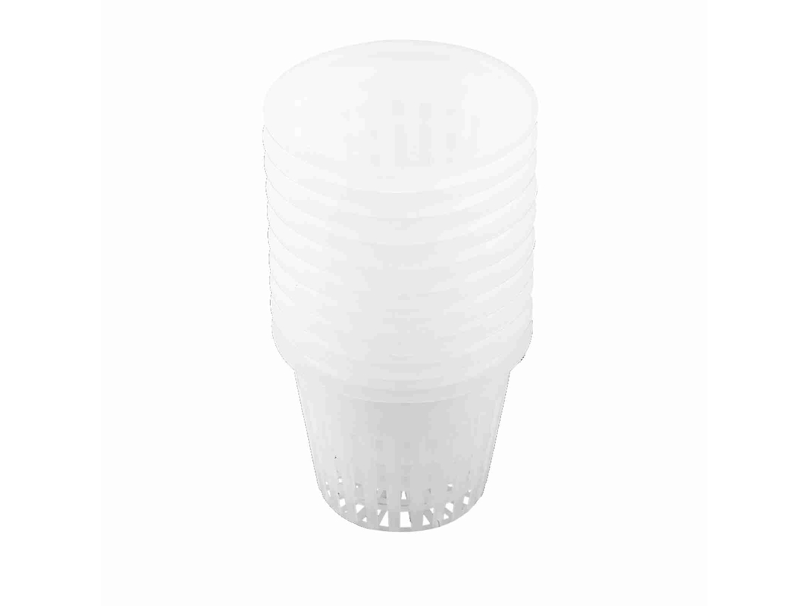 10pcs Copo Malha Pesado Hidroponia Branco