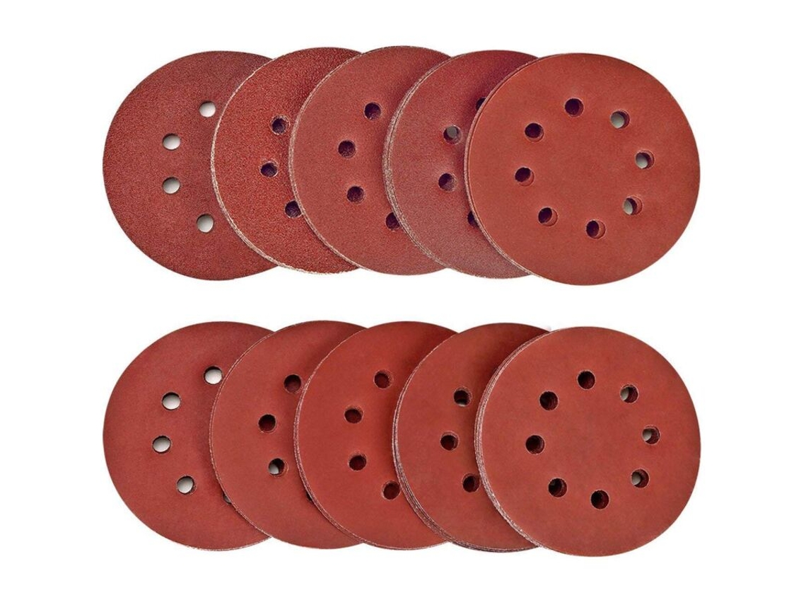 Lixa BRILVIBERA 125 mm, pacote com 100 unidades, grãos 40 a 2000, para esmerilhadeira angular