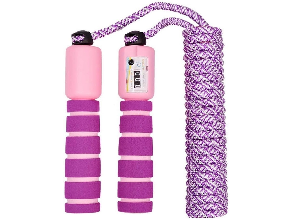 Lurelia Corda De Pular, Contador Para Crianças, Ajustável Para Condicionamento Físico E Treinamento Para Meninos E Meninas (roxa)