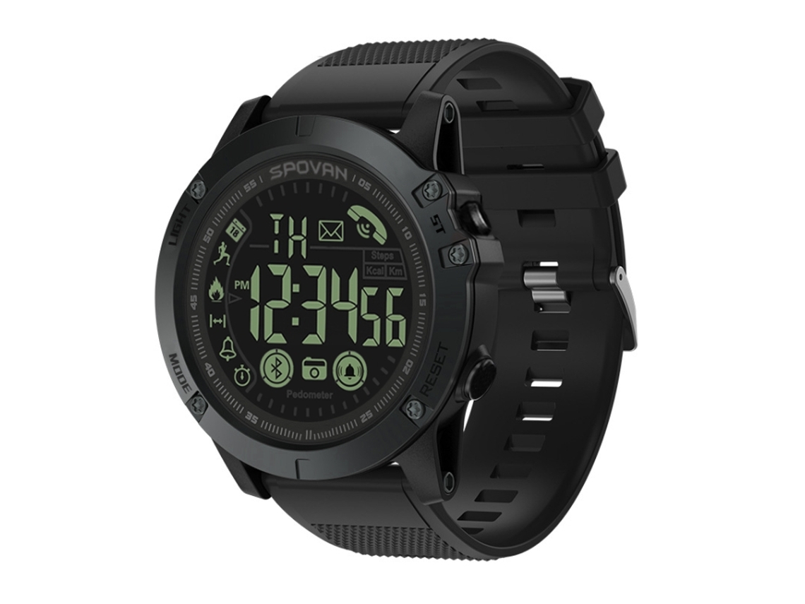 (preto) Smartwatch Bluetooth Luminoso À Prova D'água Para Uso Externo