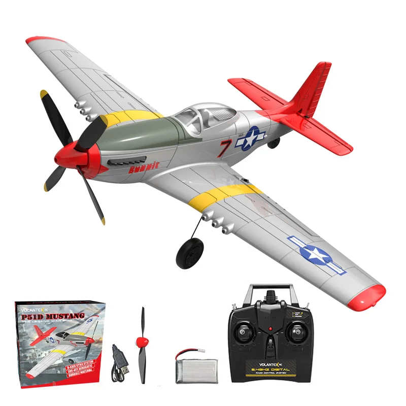 (vermelho) Avião controlado remotamente, equipado com sistema de estabilidade Xpilot e voo acrobático com um único botão.