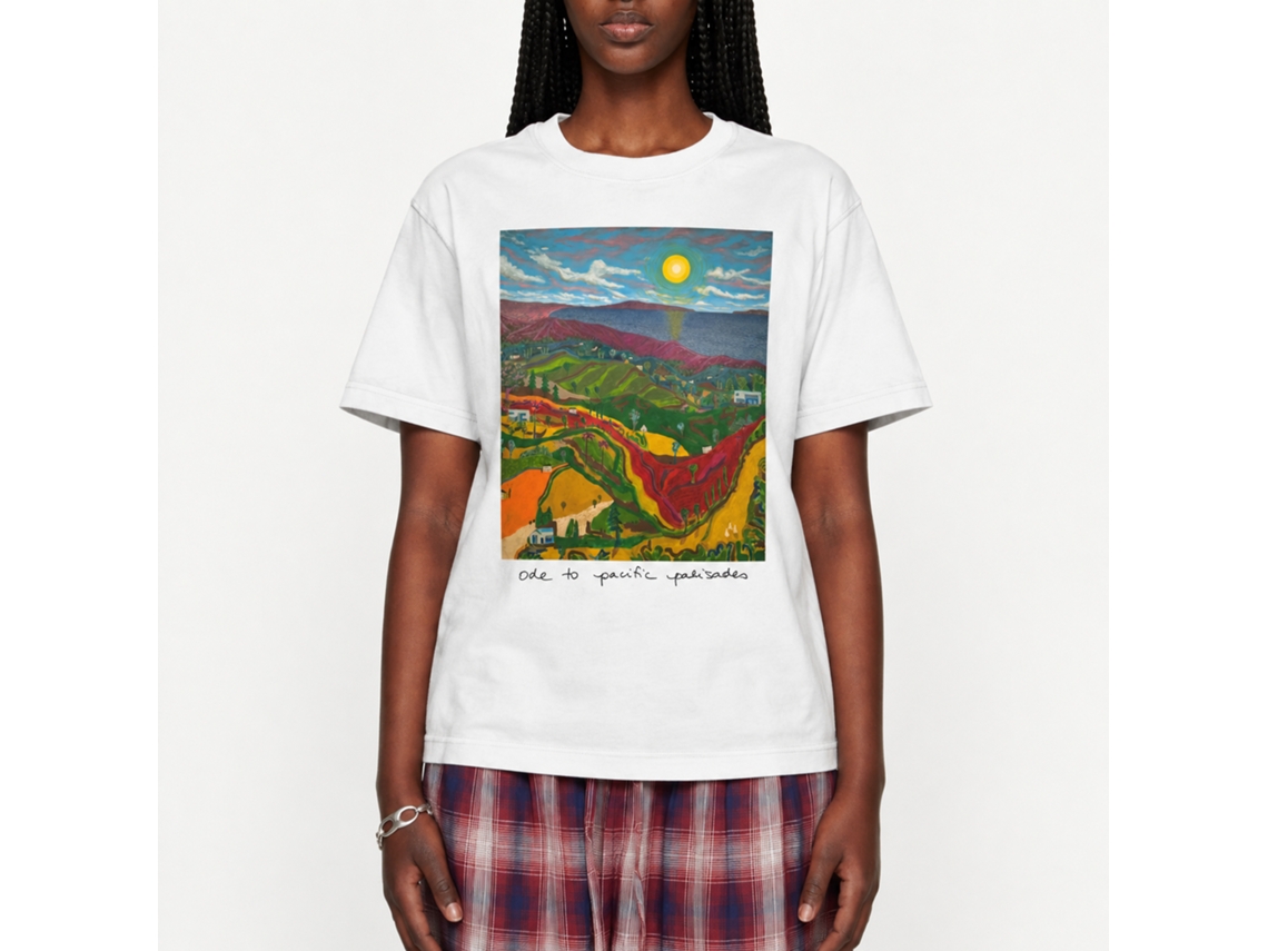 Camiseta Rockinstone Alanis - Palisades, estilo exclusivo de designer, inspirada em Alanis Morissette.