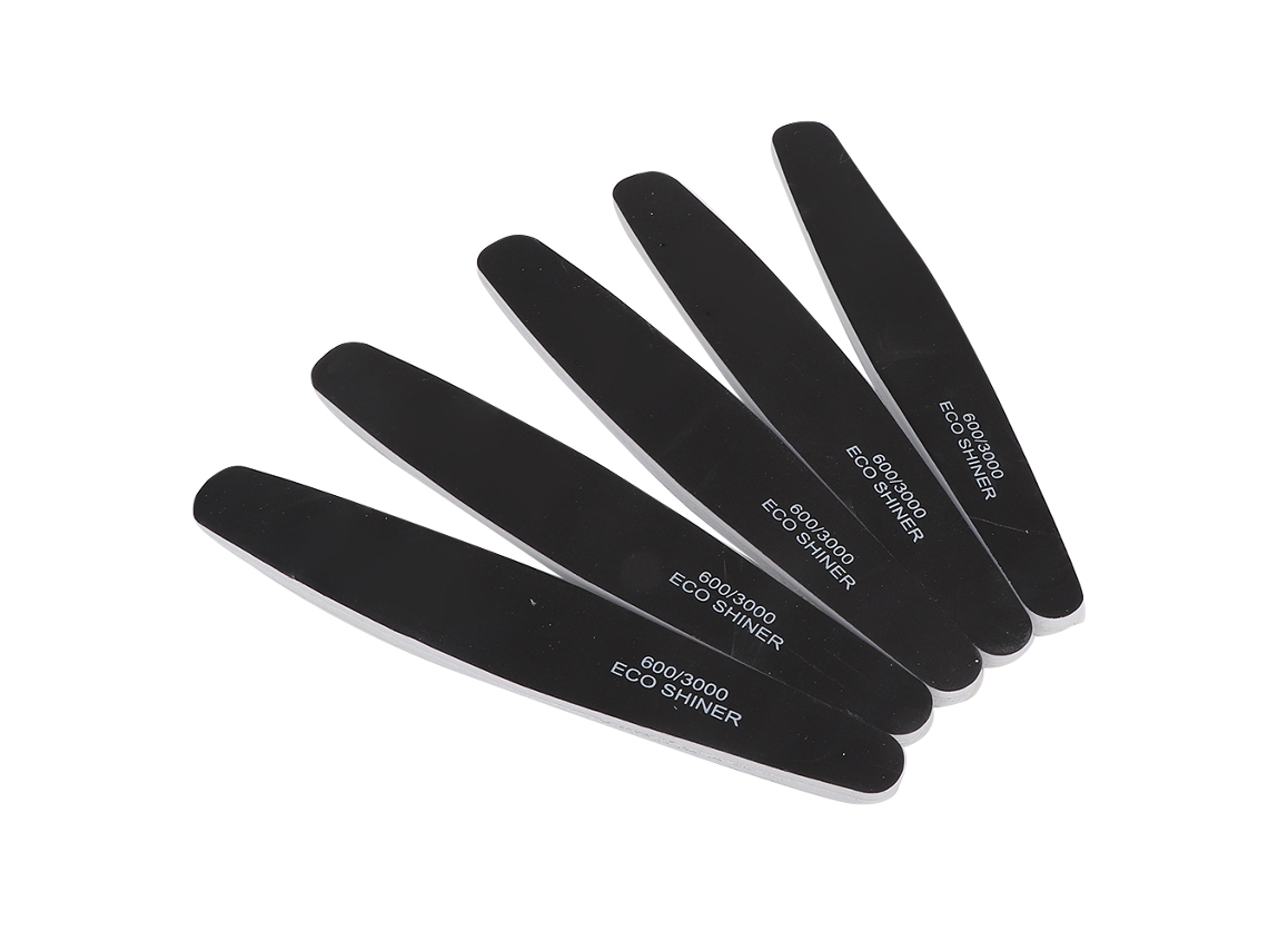 Conjunto de 5 peças para unhas: lixa, polidor, polidor e ferramenta para polimento de unhas Eco Shiner para manicure.